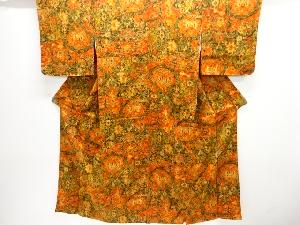 未使用品　花更紗模様小紋着物